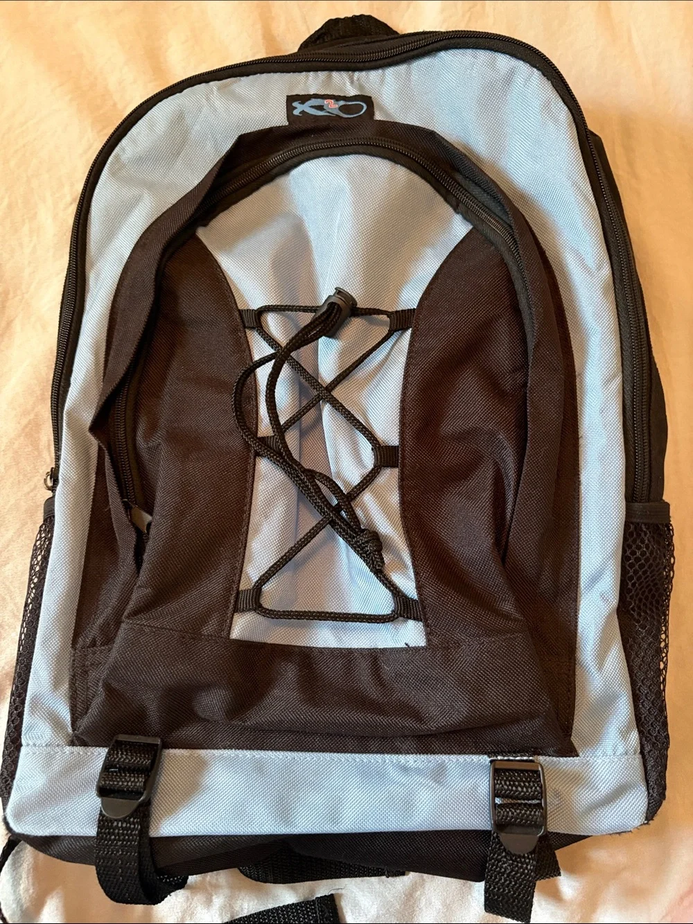 Black and Light Blue Men's Backpack - Casual Daypack